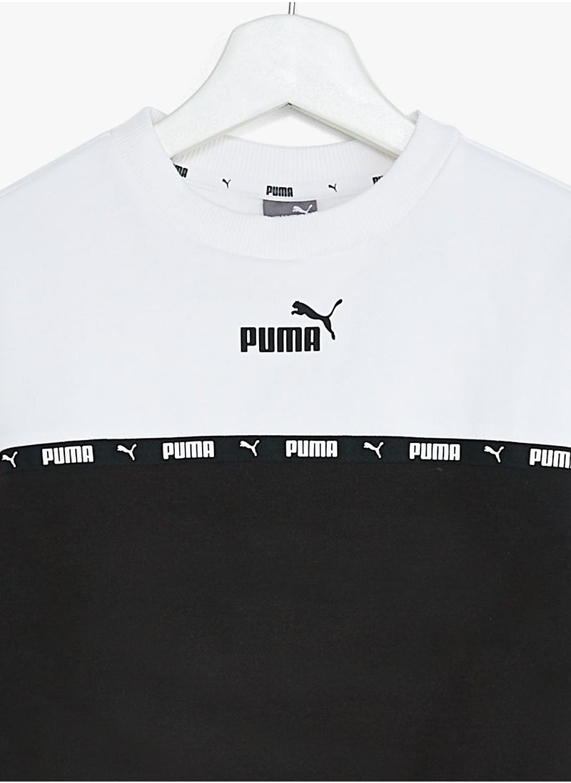 PUMA - Kids Unisex Power Tape Crew Sweatshirt - Image 1