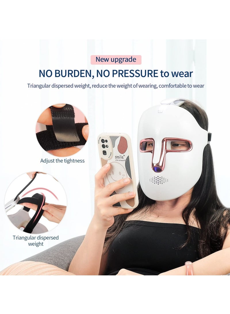 Cordless 7 Color LED Face Light Therapy Mask Beauty Skin Rejuvenation Photon Device for Skin Rejuvenation Anti Aging Removal Wrinkles Shrink Pores Fine Lines Skin Tightening - Image 5