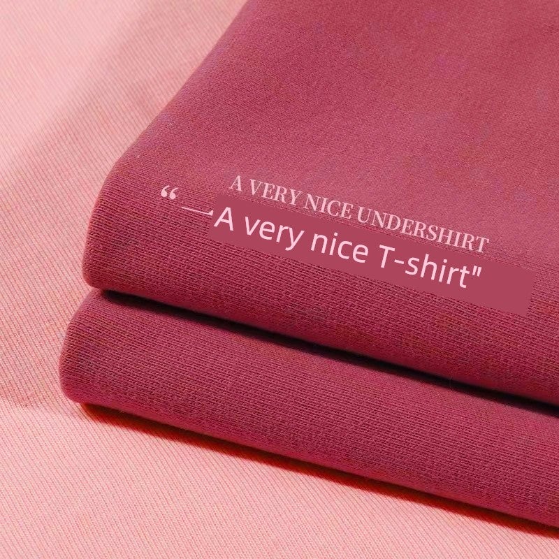 Xinjiang cotton 300g heavyweight pure cotton short-sleeved T-shirt men's solid color round neck loose plus-size base shirt women's summer - Image 3