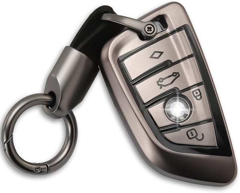 wnilian BMW Key Fob Cover Case with Keychain - Fits 2020-2023 Models - Image 1