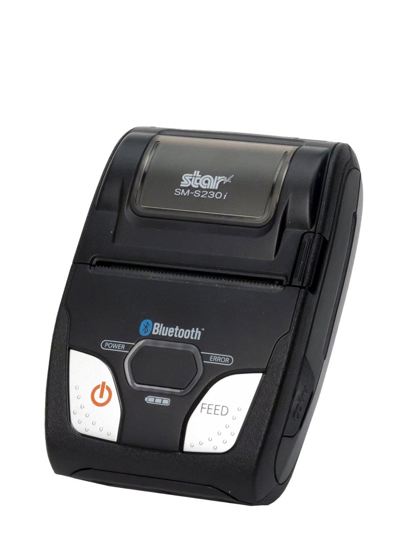 Star - Star Micronics SM-S230i Compact and Portable Bluetooth/USB Receipt Printer with Tear Bar - Supports iOS, Android, Windows - Image 1