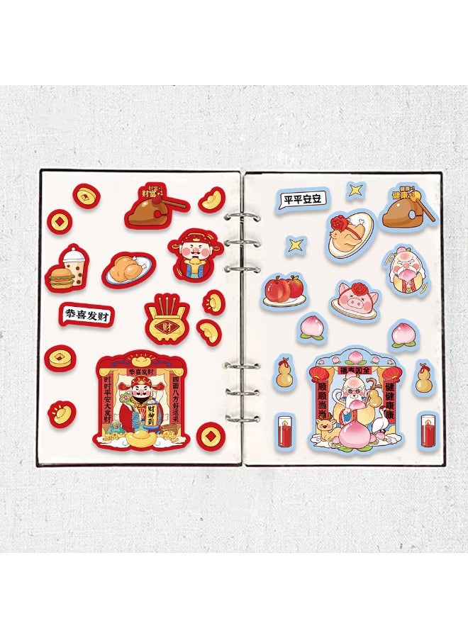 NIBEMINENT 8 Pcs Good Luck Family Bucket Deco Kit Waterproof Stickers, High Definition Printing Bright Colors, Suitable for Laptop Skateboard Luggage Water Bottle Guitar DIY - Image 3