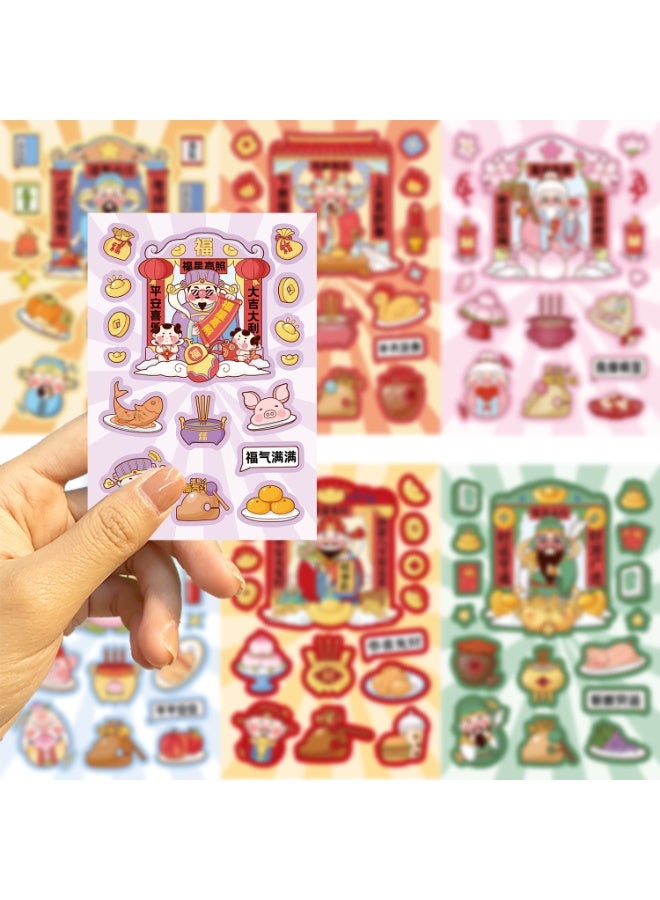 NIBEMINENT 8 Pcs Good Luck Family Bucket Deco Kit Waterproof Stickers, High Definition Printing Bright Colors, Suitable for Laptop Skateboard Luggage Water Bottle Guitar DIY - Image 2