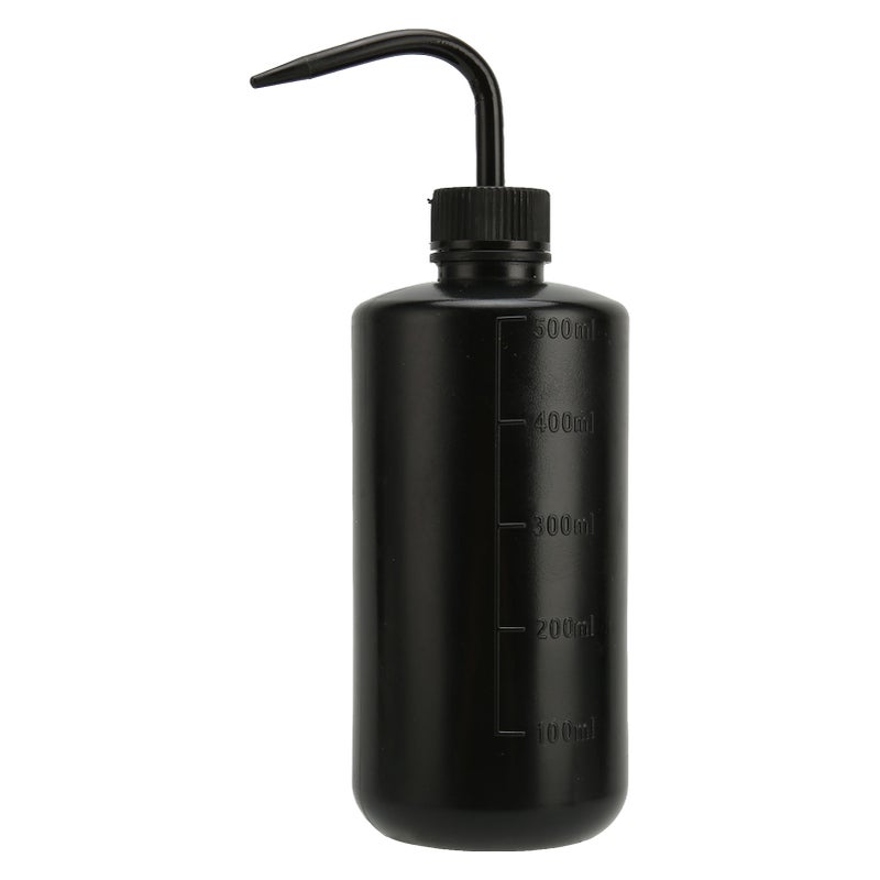 Tattoo Squeeze Wash Bottle 500ml Black Curved Nozzle - Scale Line Tattoo Water Squirt Bottle for Professional Tattoo Artists & Tattoo Aftercare Use - Image 4