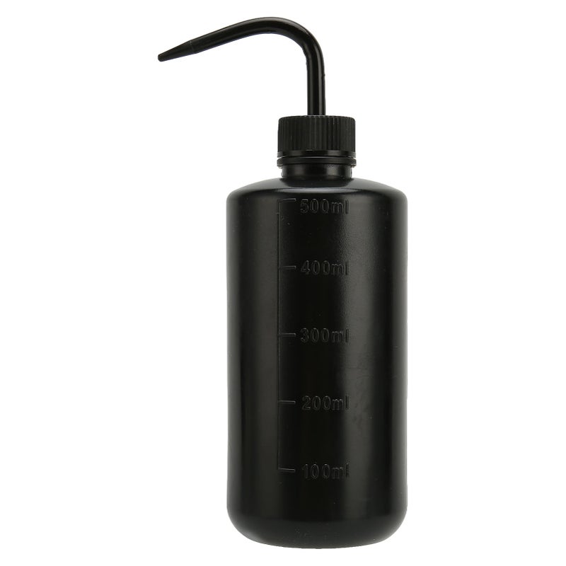 Tattoo Squeeze Wash Bottle 500ml Black Curved Nozzle - Scale Line Tattoo Water Squirt Bottle for Professional Tattoo Artists & Tattoo Aftercare Use - Image 3