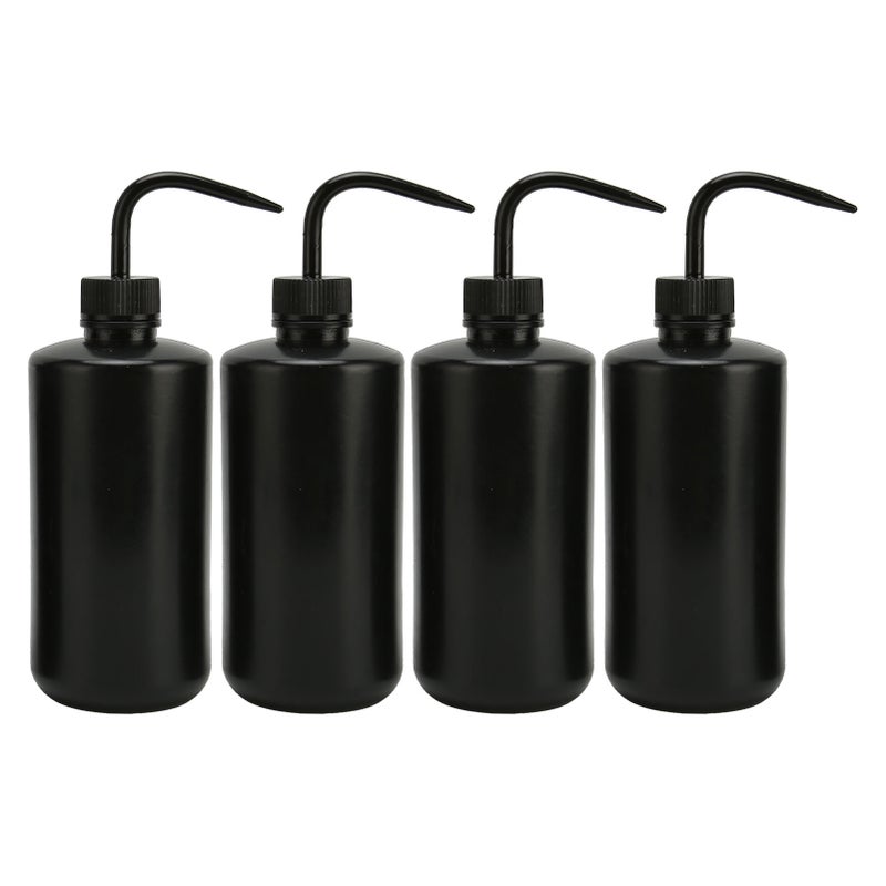 Tattoo Squeeze Wash Bottle 500ml Black Curved Nozzle - Scale Line Tattoo Water Squirt Bottle for Professional Tattoo Artists & Tattoo Aftercare Use - Image 2