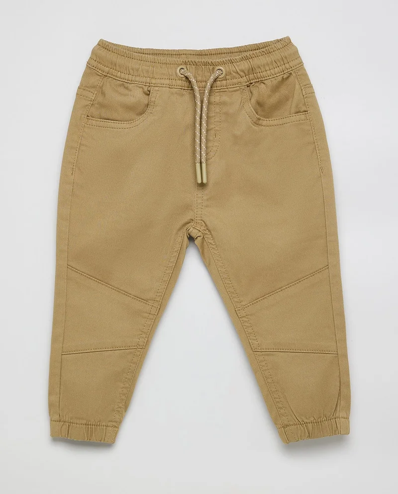 أر أند بي Solid Jogger Pants With Drawstring Waist
