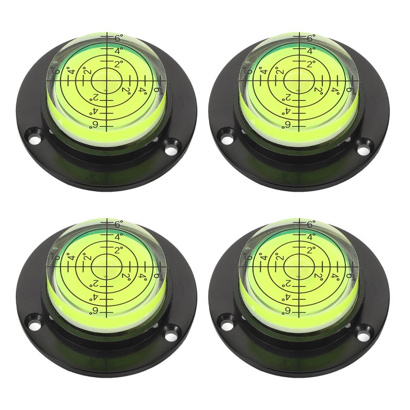 Level Type Bubble Precision Measuring Tool for Construction and Indoor Renovation Cylindrical Shape Acrylic Material 4Pack - Image 1