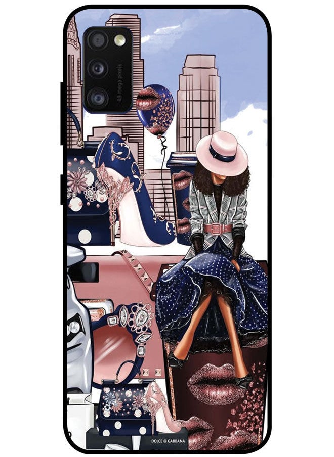 EYE CATCH Protective Case Cover For Samsung Galaxy A41 Smart Series Printed Protective Case Cover for Samsung A41 Stylish Girl  - Image 1