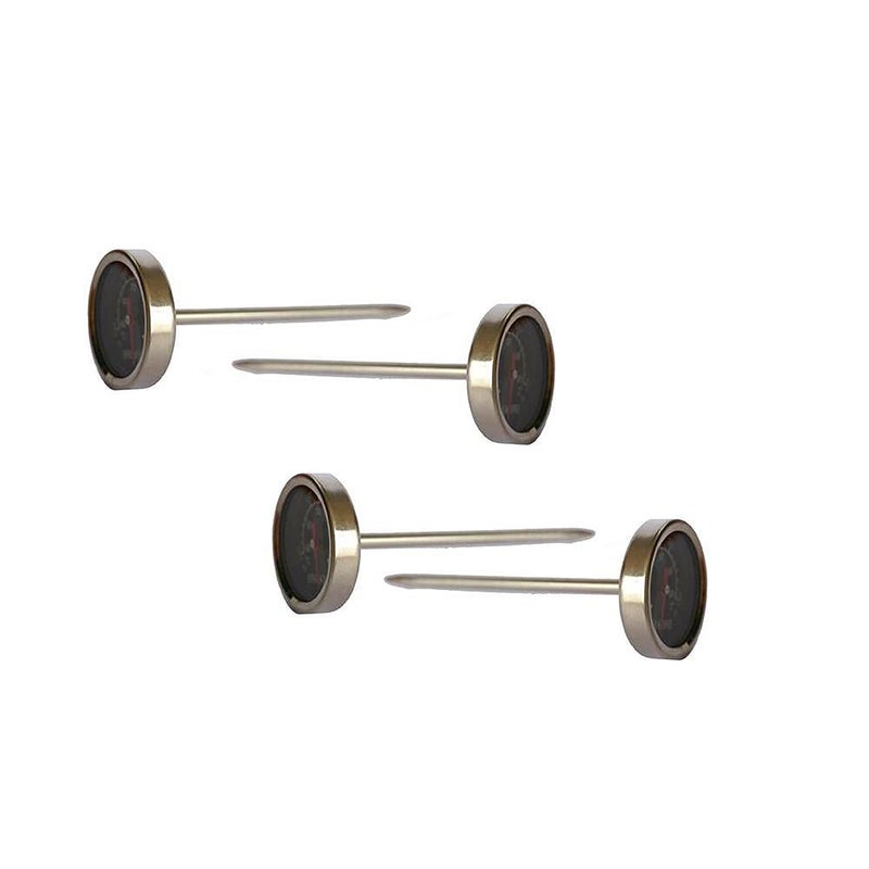 Megamaster 4-Pack Stainless Steel Meat Thermometers 3.3" Analog Instant Read for Steak, Chicken, Turkey Grill Accessory for BBQ, Grilling, Outdoor Cooking 530-0029P - Image 1