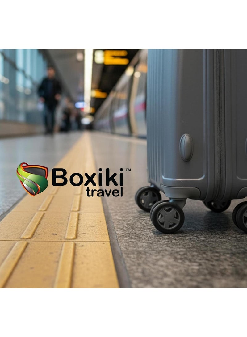 Norvox Luggage Wheel Cover Set of 8 in Black, Silicone Suitcase Tyre Protector for Spinner Wheels, Noise Reducing Anti Scratch Travel Wheel Guards, Universal Fit Washable Reusable - Image 3