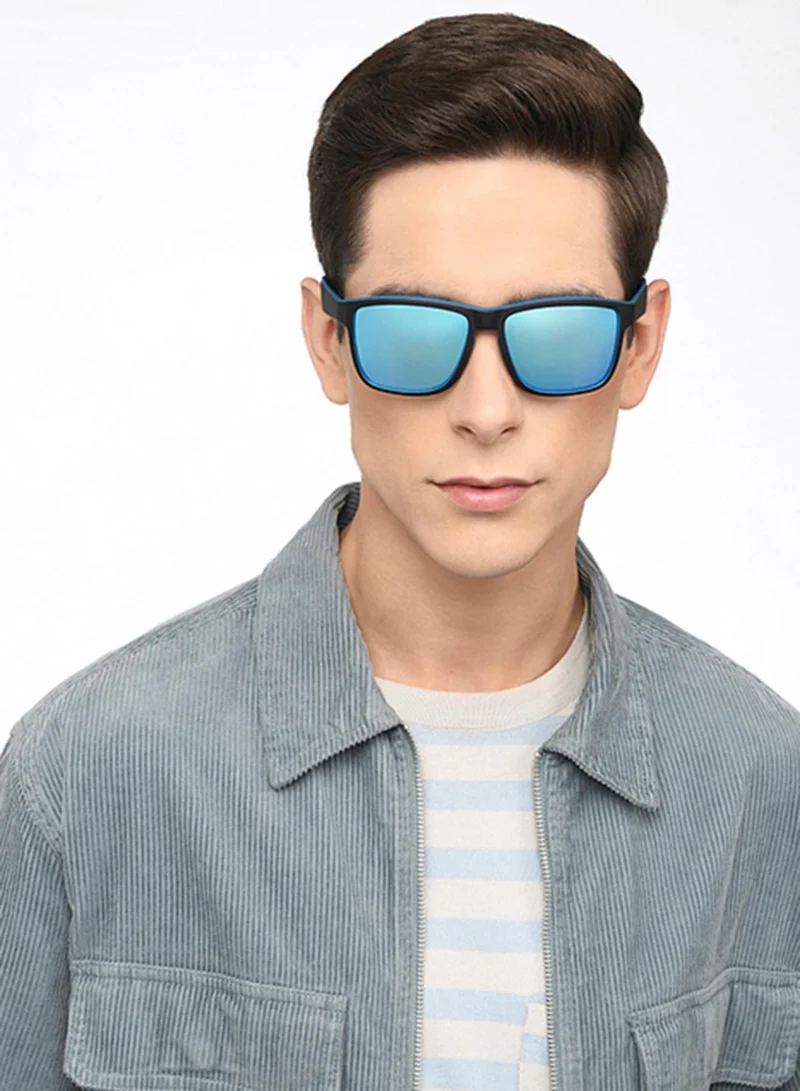 VINCENT CHASE Vincent Chase By Lenskart | Black Full Rim Square Branded Latest and Stylish Sunglasses | 100% UV Protected | Men & Women | Medium | VC S14458