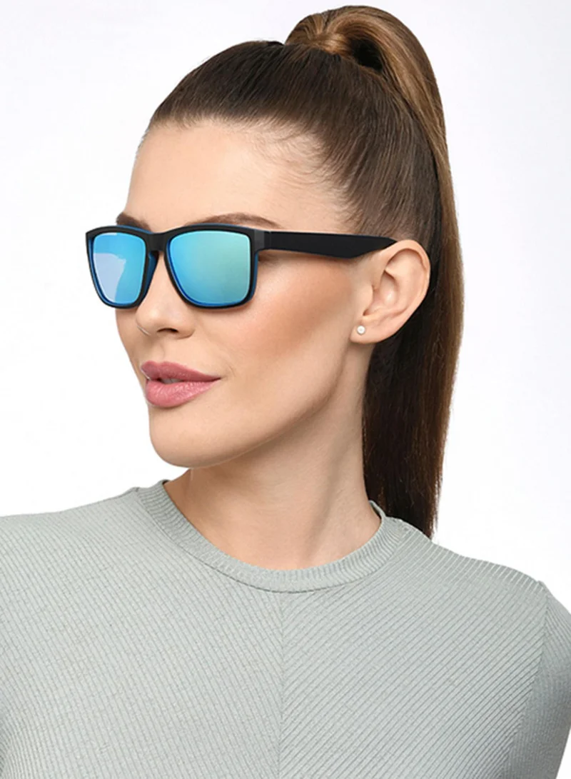 VINCENT CHASE Vincent Chase By Lenskart | Black Full Rim Square Branded Latest and Stylish Sunglasses | 100% UV Protected | Men & Women | Medium | VC S14458