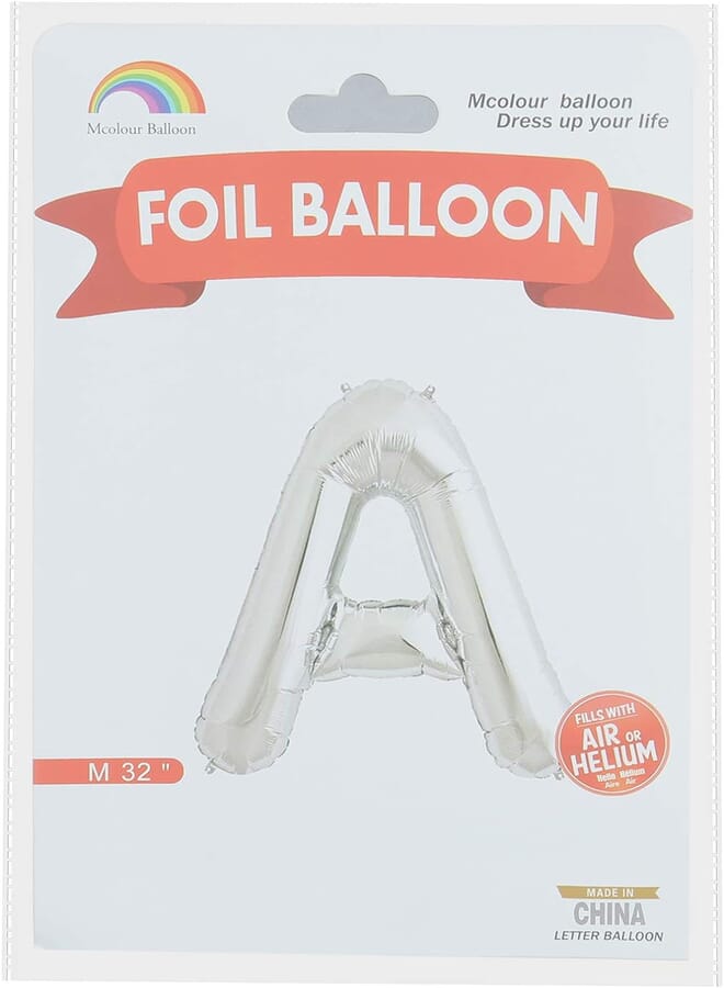 Mcolour Balloon Foil Balloon - Letter a - Meduim Size, Silver