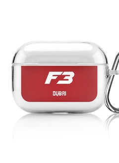 Stylizedd Classic Clear printed Case for Apple AirPods Pro 2nd Generation Thin Transparent Cover [Designed for Apple AirPods Pro 2nd Generation] - Faz3 Dubai Red  - Image 1