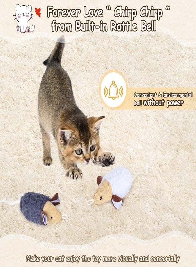 ORSDA Cat Toys, Cat Mouse Toy for Indoor Cats, Replacement Cat Teaser Toys, Interative Cat Toy for Cats with Bell, Feather Toy Chase and Exercise - Image 2