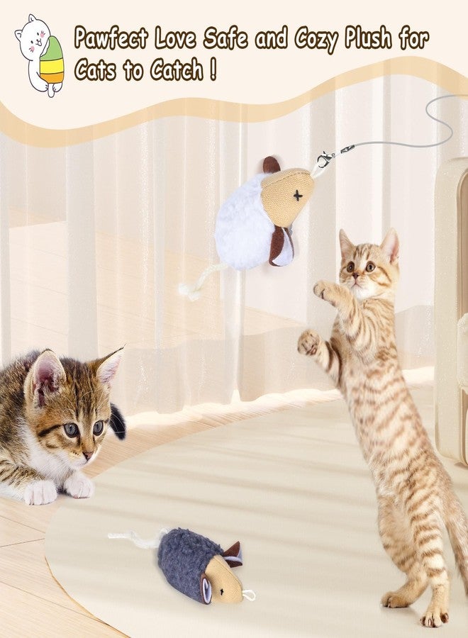 ORSDA Cat Toys, Cat Mouse Toy for Indoor Cats, Replacement Cat Teaser Toys, Interative Cat Toy for Cats with Bell, Feather Toy Chase and Exercise - Image 5