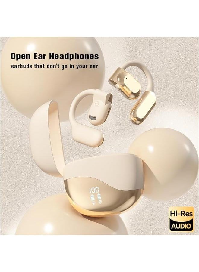 Generic - Open Ear Out of Ear Headphones Outside Ear Wireless Ows Hanging Earphones 5.4 Bluetooth Earless Headphones Bone Air Conduction Earbuds Open Ear Hanging Bluetooth Headset Over The Ear Open Ear Buds - Image 1
