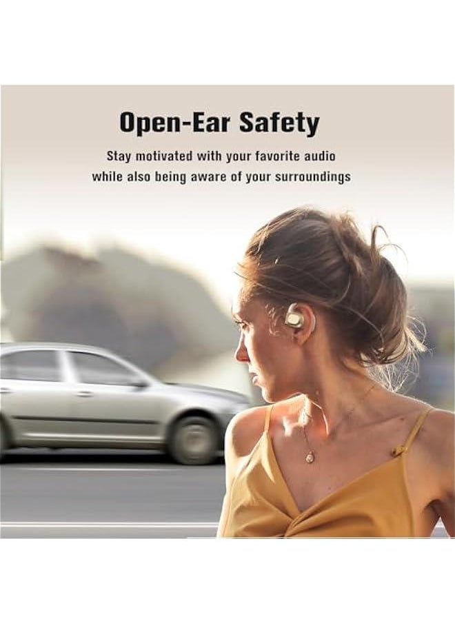 Generic - Open Ear Out of Ear Headphones Outside Ear Wireless Ows Hanging Earphones 5.4 Bluetooth Earless Headphones Bone Air Conduction Earbuds Open Ear Hanging Bluetooth Headset Over The Ear Open Ear Buds - Image 1