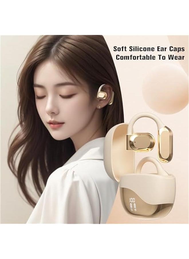 Generic - Open Ear Out of Ear Headphones Outside Ear Wireless Ows Hanging Earphones 5.4 Bluetooth Earless Headphones Bone Air Conduction Earbuds Open Ear Hanging Bluetooth Headset Over The Ear Open Ear Buds - Image 1