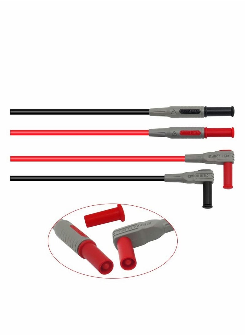 SYOSI Electronic Digital Multimeter Test Leads Kit, Crocodile Clips Replaceable Probe Tips Set Multifunctional Lead Wire Kit  - Image 4