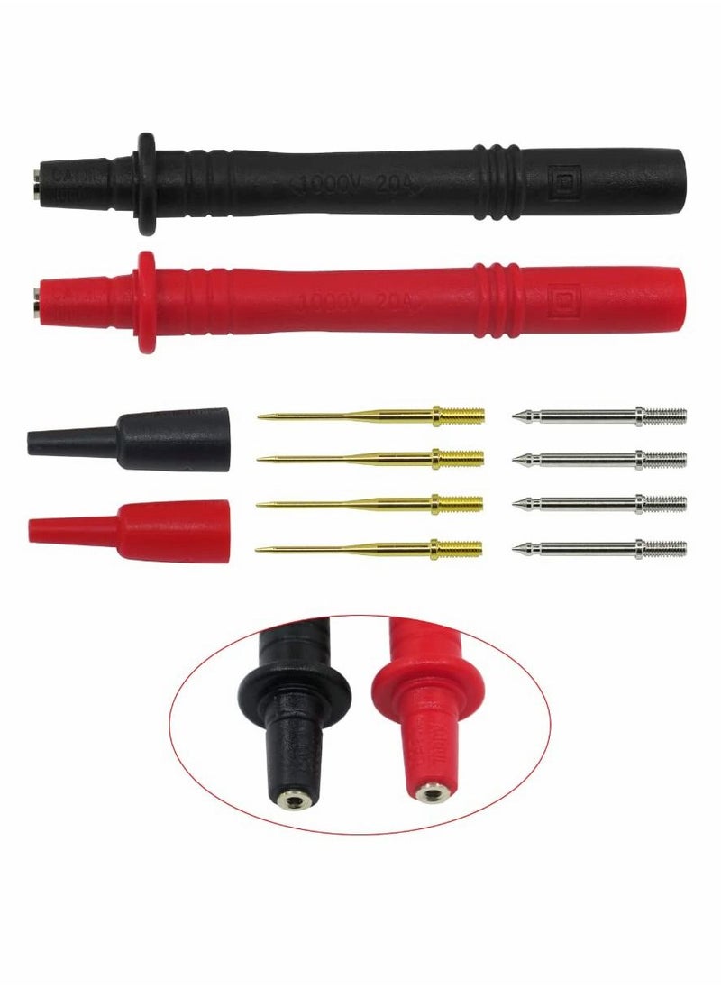 SYOSI Electronic Digital Multimeter Test Leads Kit, Crocodile Clips Replaceable Probe Tips Set Multifunctional Lead Wire Kit  - Image 3