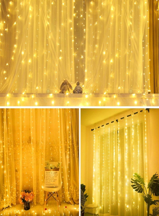 Decorative Buckets:Diwali Lights | Diwali Lights for Decorations | Christmas Decorations | 180 LED MESH Curtain |Christmas Light |Garland String Light| (Yellow) - Image 2