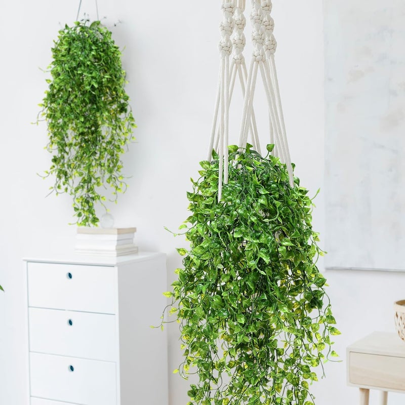 Hoteam 12 Pcs Artificial Hanging Plants Fake Ivy Vines with Fake Leaves for Living Room Decor Indoor Outdoor Decorations for Patio Artificial Plants Greenery for House Wall, No Baskets(Ivy) - Image 4