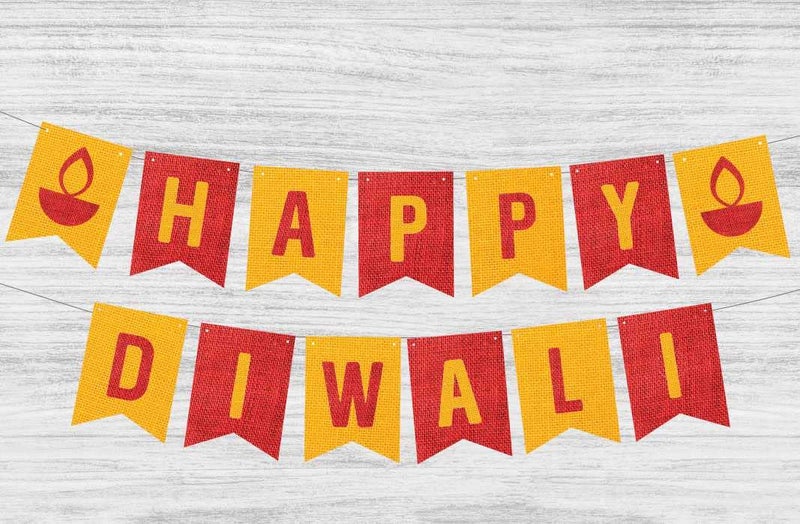 SVM CRAFT® Diwali Burlap Banner, Jute banner, Happy Diwali Banner for Diwali Decorations, Diwali banner, Diwali garland, Diwali decorations, Festivals banner, Puja Decoration, Party Decoration Supplies