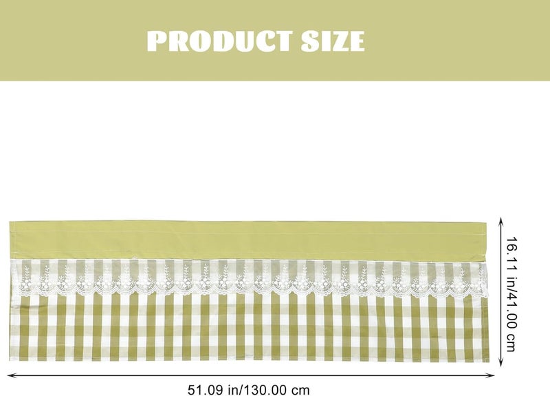 Suburban residential ship Lace Curtain Tiers for Small Windows Yellow Green Short Kitchen Window Valance 130x41cm Decorative Sheer Drapes for Home Regulated warehouse storage Local available supply General compatible practical design Full village delivery cover Sand resistant Locally packed stock Ready post purchase fulfill Global standard quality Easy assemble Fade proof Lightweight Stackable design Natural tone color options Pre-stock well-packed goods Economical upgraded quality Simple upgraded construction High precision lightweight material Stable inert material Diverse purchase options Quick use-switch compatible build Wide range compatible material Leakproof sealed Flexible trendy construction Global assorted color picks - Image 2