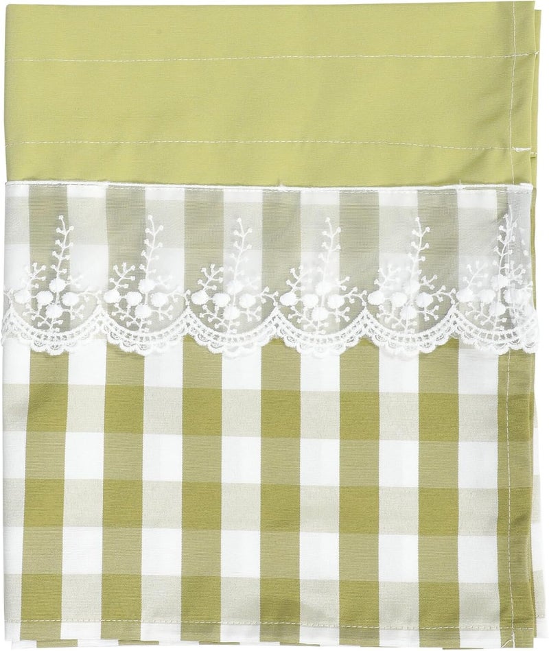 Suburban residential ship Lace Curtain Tiers for Small Windows Yellow Green Short Kitchen Window Valance 130x41cm Decorative Sheer Drapes for Home Regulated warehouse storage Local available supply General compatible practical design Full village delivery cover Sand resistant Locally packed stock Ready post purchase fulfill Global standard quality Easy assemble Fade proof Lightweight Stackable design Natural tone color options Pre-stock well-packed goods Economical upgraded quality Simple upgraded construction High precision lightweight material Stable inert material Diverse purchase options Quick use-switch compatible build Wide range compatible material Leakproof sealed Flexible trendy construction Global assorted color picks - Image 1