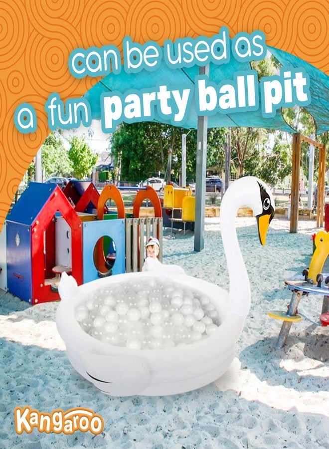 Coconut Float White Swan Inflatable Kid Pool, 48" Baby - Kids Blow Up Pools for Summer Outdoor Kid Swimming Toys for Boys & Girls Play Center Kiddy Inflatable Outdoor Swimming Pool for Toddler 1-3 - Image 5