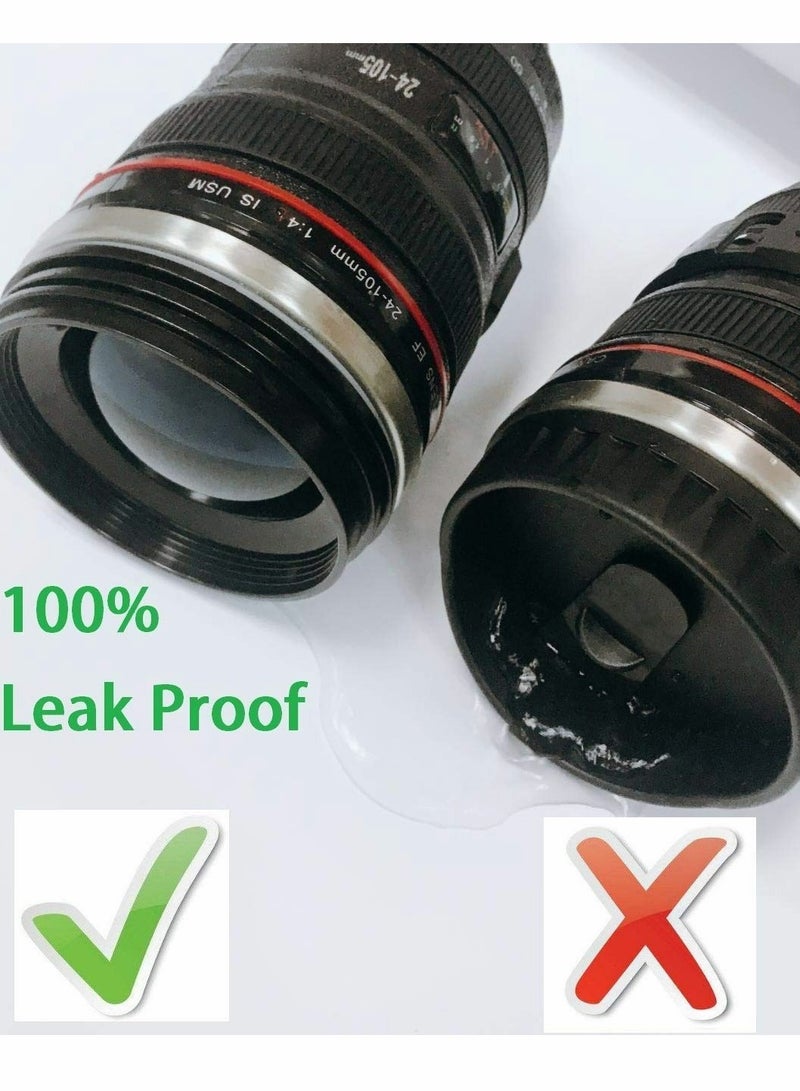 SYOSI Camera Lens Coffee Mug With Lid, Photo Coffee Cup, Stainless Steel Thermos Lens Mug Leak Proof For Photographer Lovers Present  - Image 2