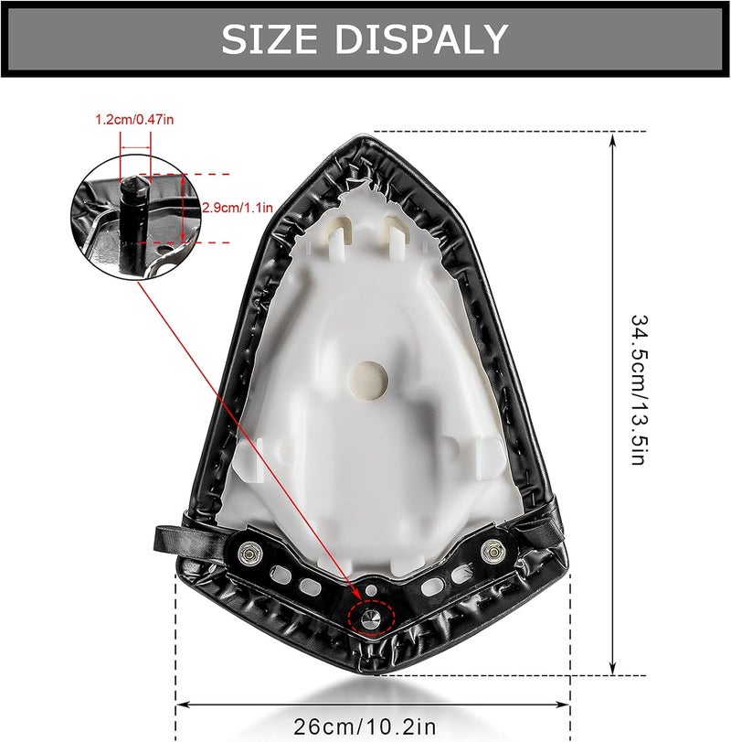 PSLER Seat Pillion Cushion for Ninja 300 300R EX300 2013-2019 Passenger Seat - Image 4
