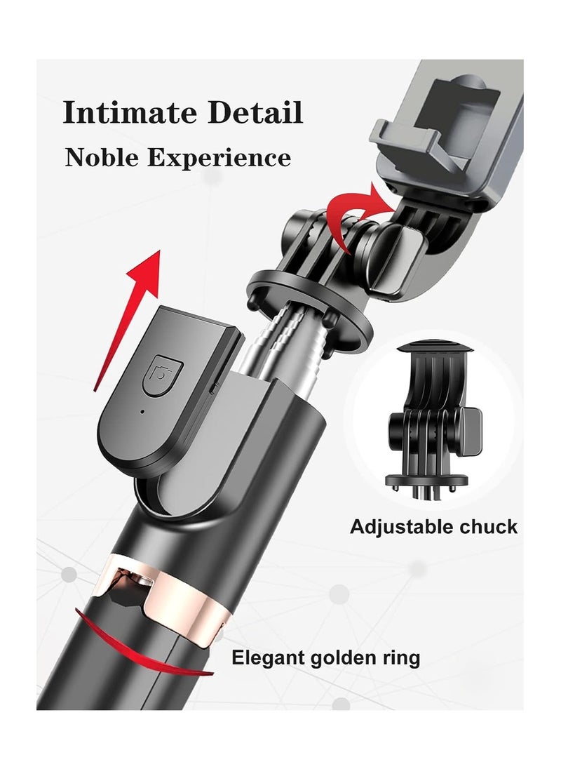KASTWAVE - Extendable Selfie Stick Tripod with LED Fill Light, All in One Phone Tripod Integrated with Wireless Remote, Compatible with iPhone Android Devices for Selfie/Video Recording/Photo - Image 1