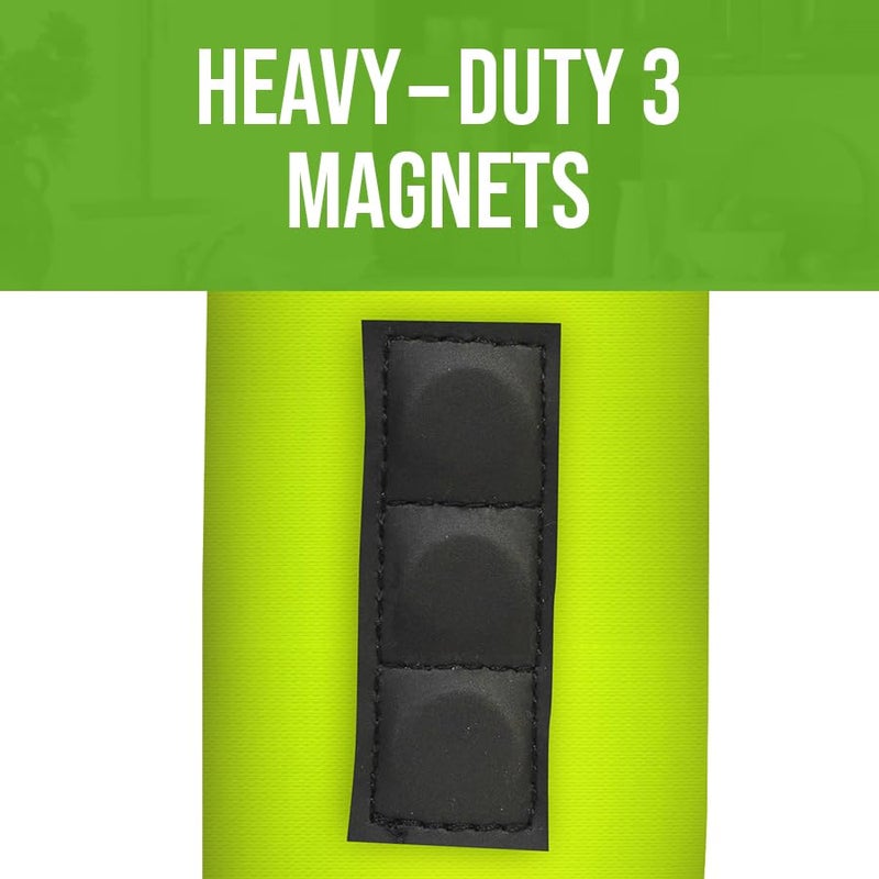 QualityPerfection Magnetic Can Cooler Sleeve  3 Magnets Neoprene Beer 12 oz Regular size 4mm Thickness Insulated  Collapsible For DIY Customizable  Favors  Parties  Events Set of 2 (Neon Green) - Image 2