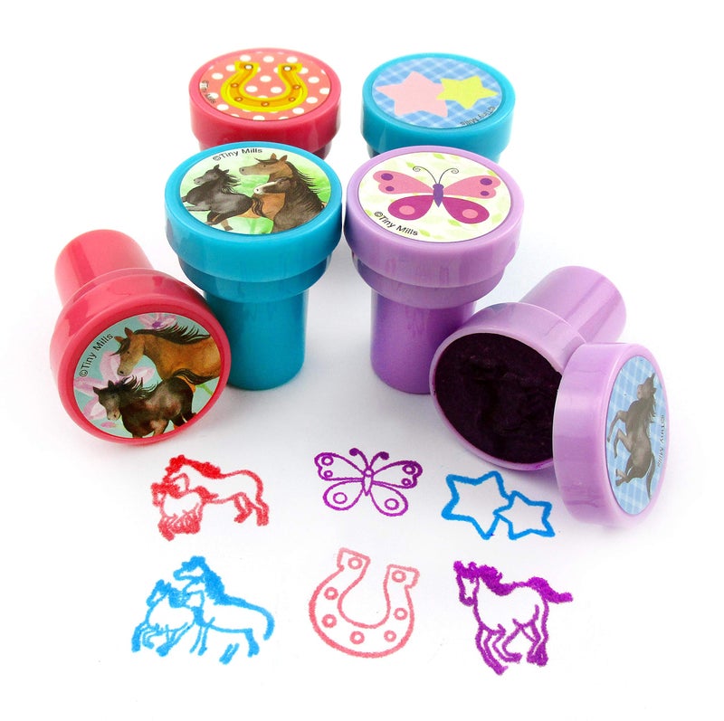 TINYMILLS 24 Pcs Horse and Pony Stampers for Kids Western Birthday Party Favors Goody Bag Treat Bag Fillers Classroom Rewards Carnival Prizes - Image 2