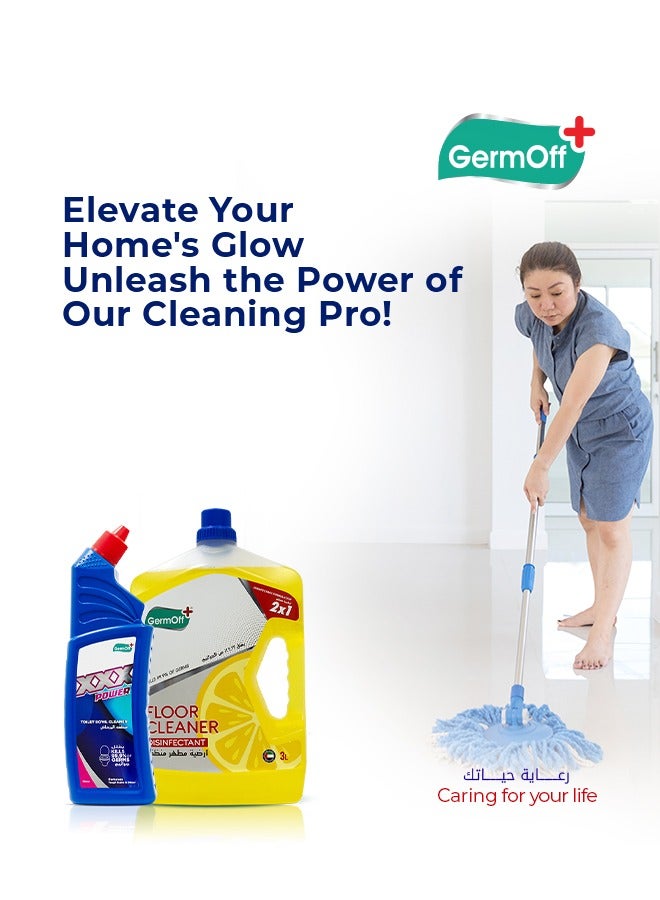 Germoff Floor Cleaner 3 Ltr + XXX Power Toilet Bowl Cleaner 750ml - Image 3