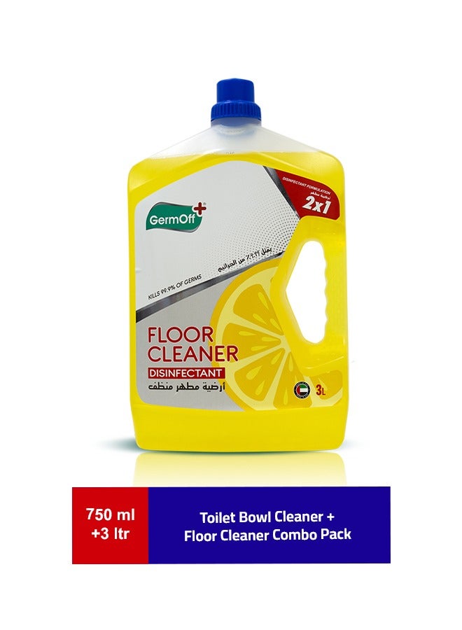 Germoff Floor Cleaner 3 Ltr + XXX Power Toilet Bowl Cleaner 750ml - Image 2