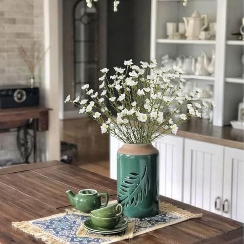 CITYES 10 Pcs Artificial Wildflowers with Stems Bulk Silk Spring Flowers 21 Inch Fake Forsythia Branches White Faux Wildflowers Floral Arrangements for Home Decor Indoor Outdoor Wedding Centerpieces - Image 4
