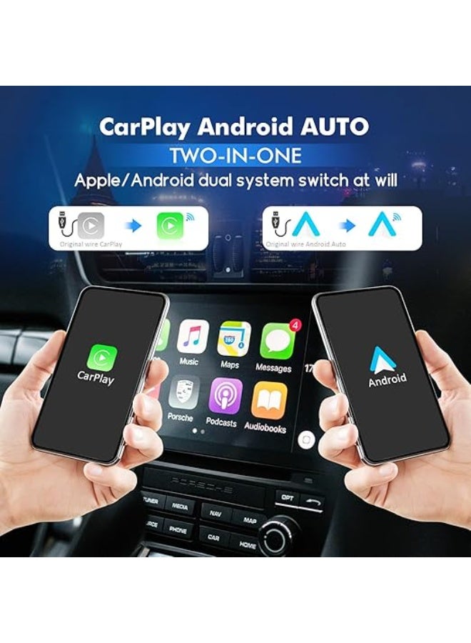 Wireless CarPlay Adapter – Mini USB Dongle Converts Wired to Wireless CarPlay for iPhone iOS 11+ & Android 10+, Compatible with OEM Wired Car Models 2017+ - Image 4