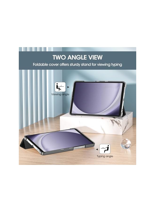 Procases For Galaxy Tab A9 8.7 Inch 2023 Case Slim Stand Hard Back Shell Protective Smart Cover Case For 8.7 Inch Galaxy Tab A9 2023 Sm X110 X115 X117 Black - Image 3