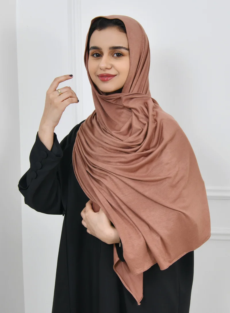 HAWRAA ABAYA Flesh-colored cotton scarf