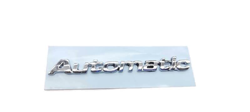 Automatic CAR Emblem Monogram/logo/Badge/Decals/3D/sticker Universal for Car ABS Plastic Colour (Silver,Chorme) Pack of 1