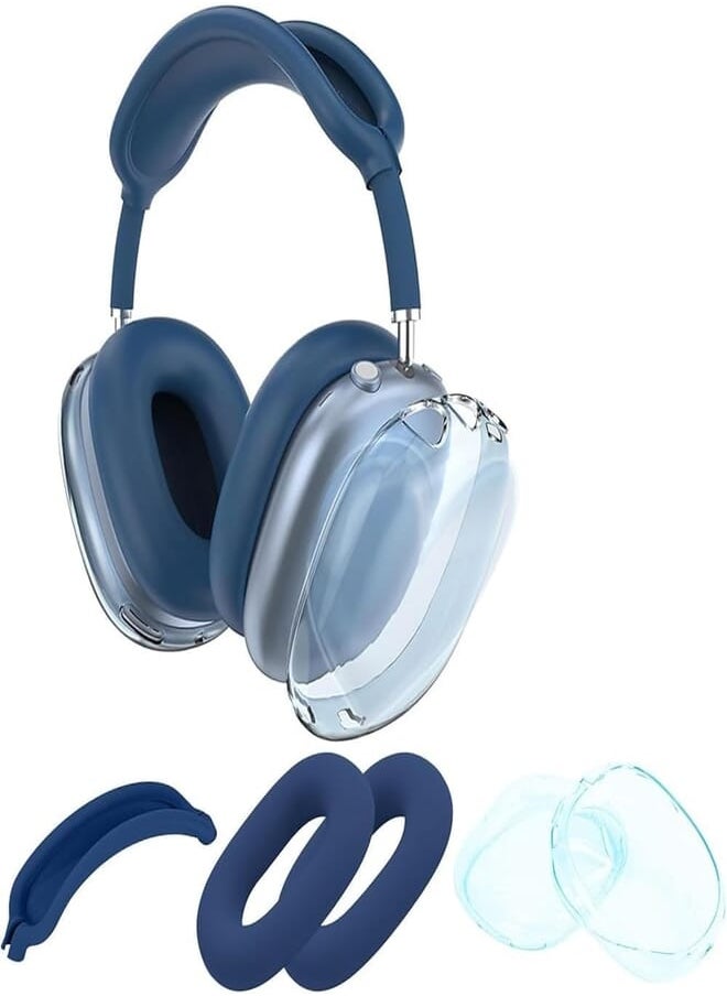 GQ - GQ 3 In 1 Silicone Protective Case Cover for AirPods Max Headphones, Anti-Scratch Dustproof Ear Pad Ear Cups Headband Protector Compatible with AirPod Max, Ultra Soft TPU Protection Accessories - Image 1