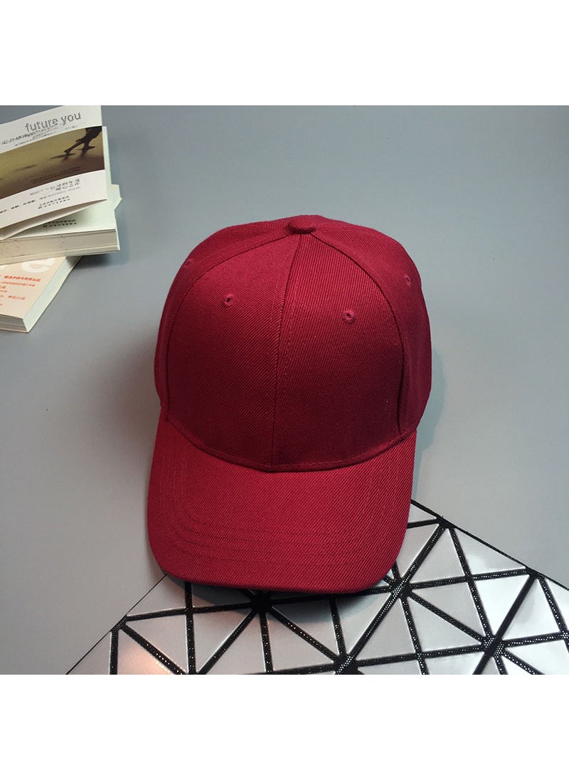 Generic Korean Ulzzang Solid Curved Cap Unisex Baseball HatB13204 feather green cap wine red B13204 feather green cap wine red 