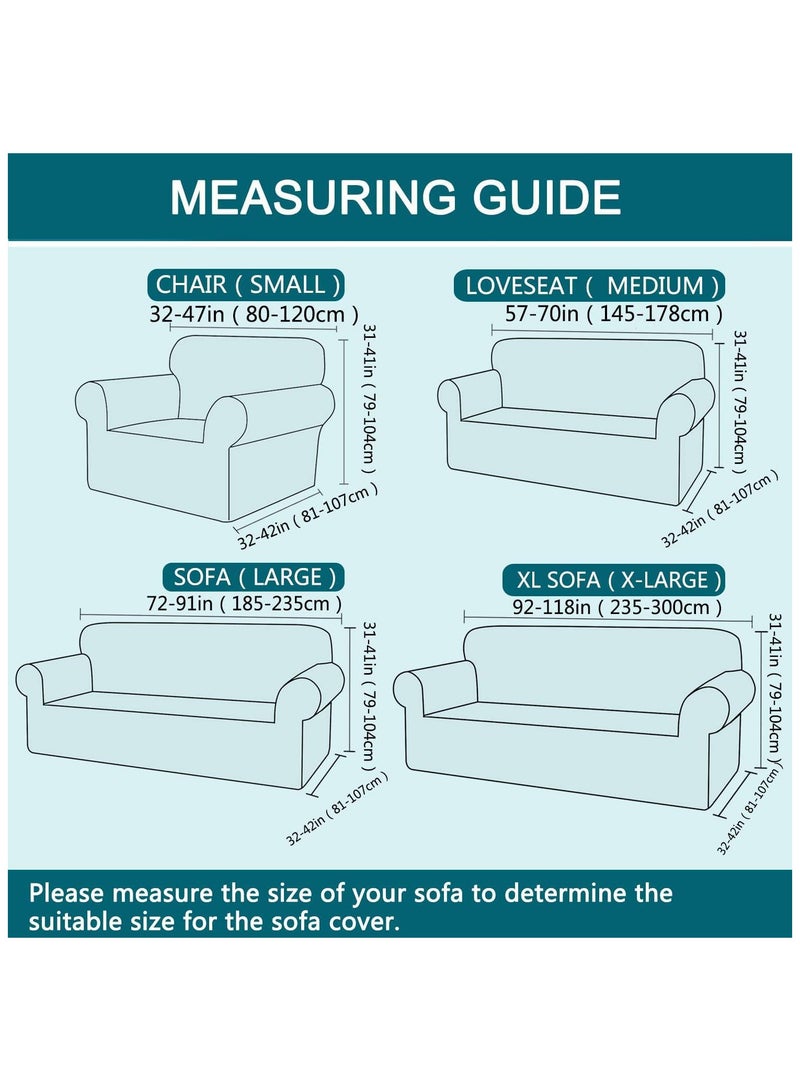 INSIJAM Waterproof Couch Cover Dual Sofa Stretch Jacquard Slipcover Leakproof Furniture Protector Water Repellent Sofa Covers Universal Couch Slipcover for Kids Pets - Image 2