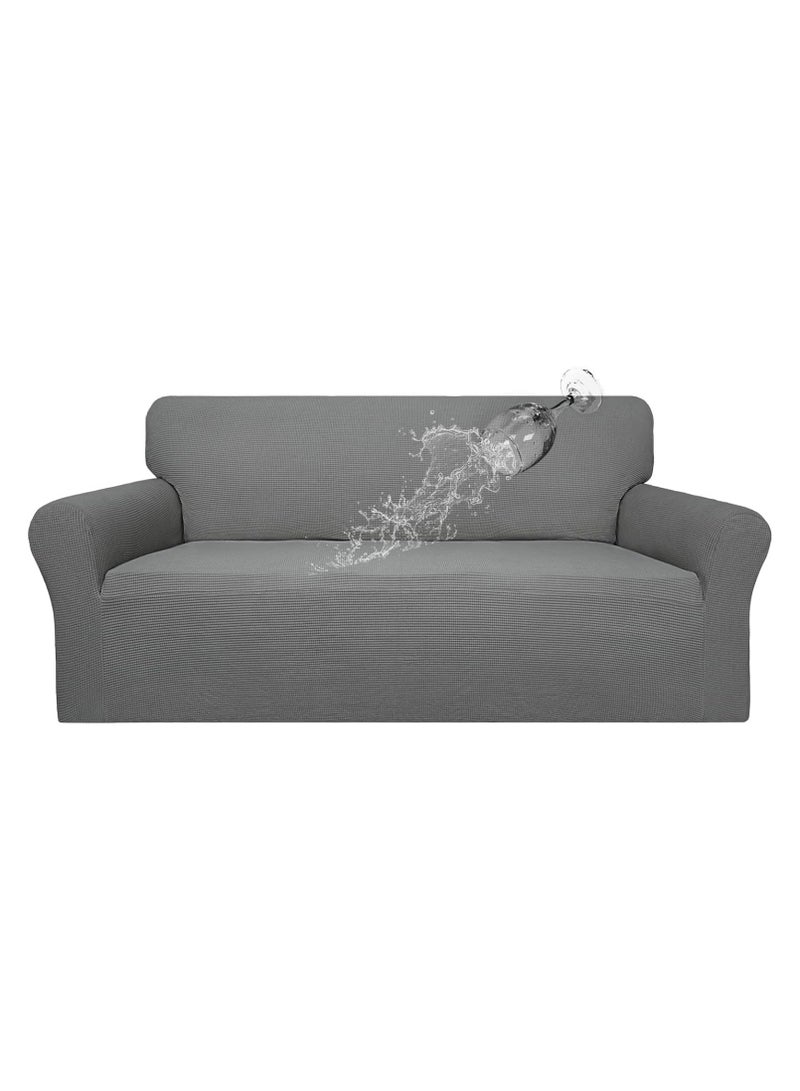 INSIJAM Waterproof Couch Cover Dual Sofa Stretch Jacquard Slipcover Leakproof Furniture Protector Water Repellent Sofa Covers Universal Couch Slipcover for Kids Pets - Image 1