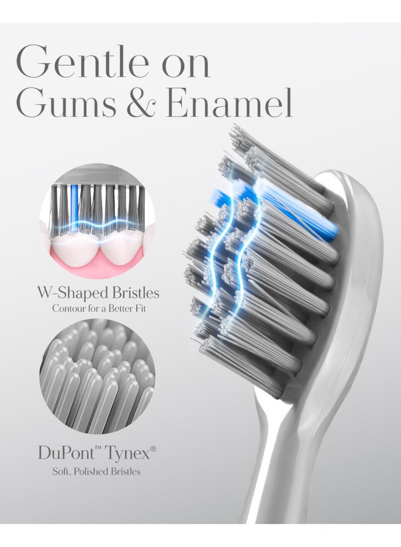 MySmile DY156 Electric Toothbrush for Adults, Rechargeable Sonic Battery Toothbrush Portable with 3 Brush Heads, 2 Mins 5 Modes Smart Timer, 45000VPM, One Charge for 60 Days (Gray, M) - Image 5