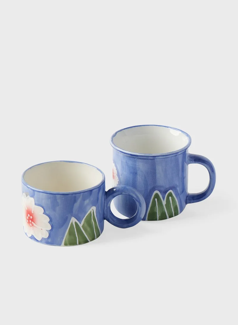 Prickly Pear Large 'Isa' Floral Circle Handle Mug